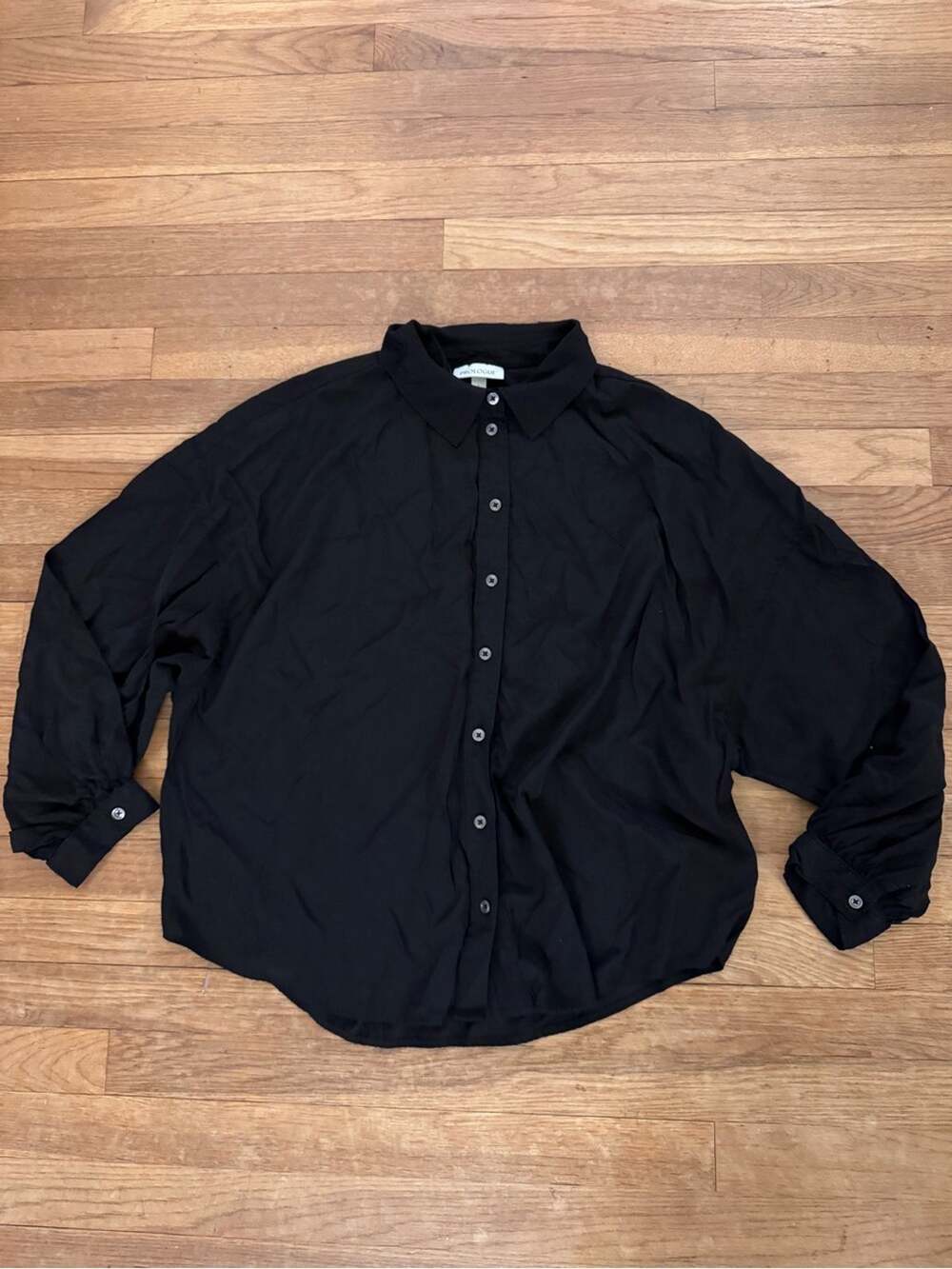 Prologue Women's Black Button Down Blouse - Size L
b15